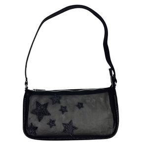 SkinnyDip London Amber Mesh & Glitter Star Shoulder Bag - 10.4” x 6.10" x 4.72"